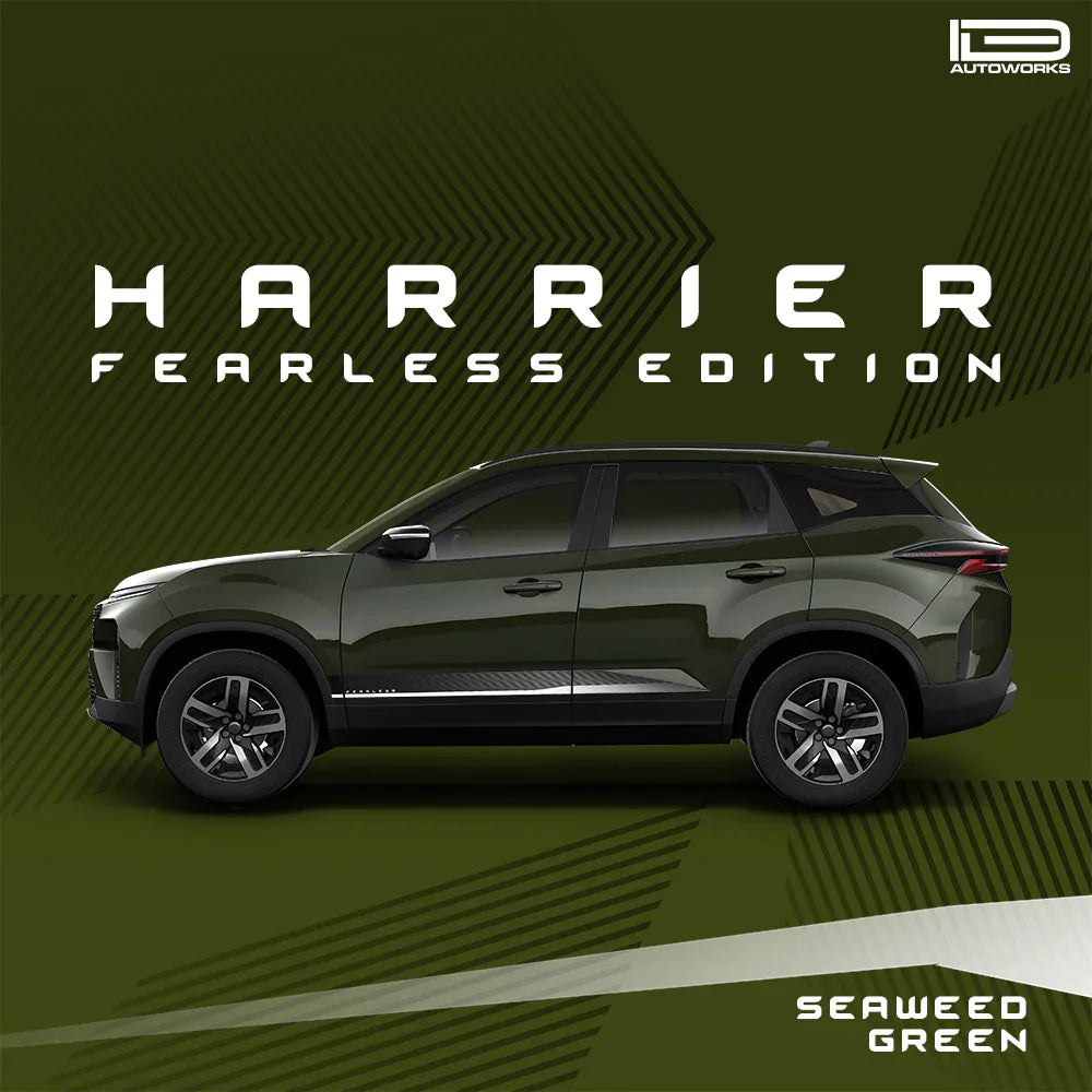Fearless Edition Car Graphics for Tata Harrier green