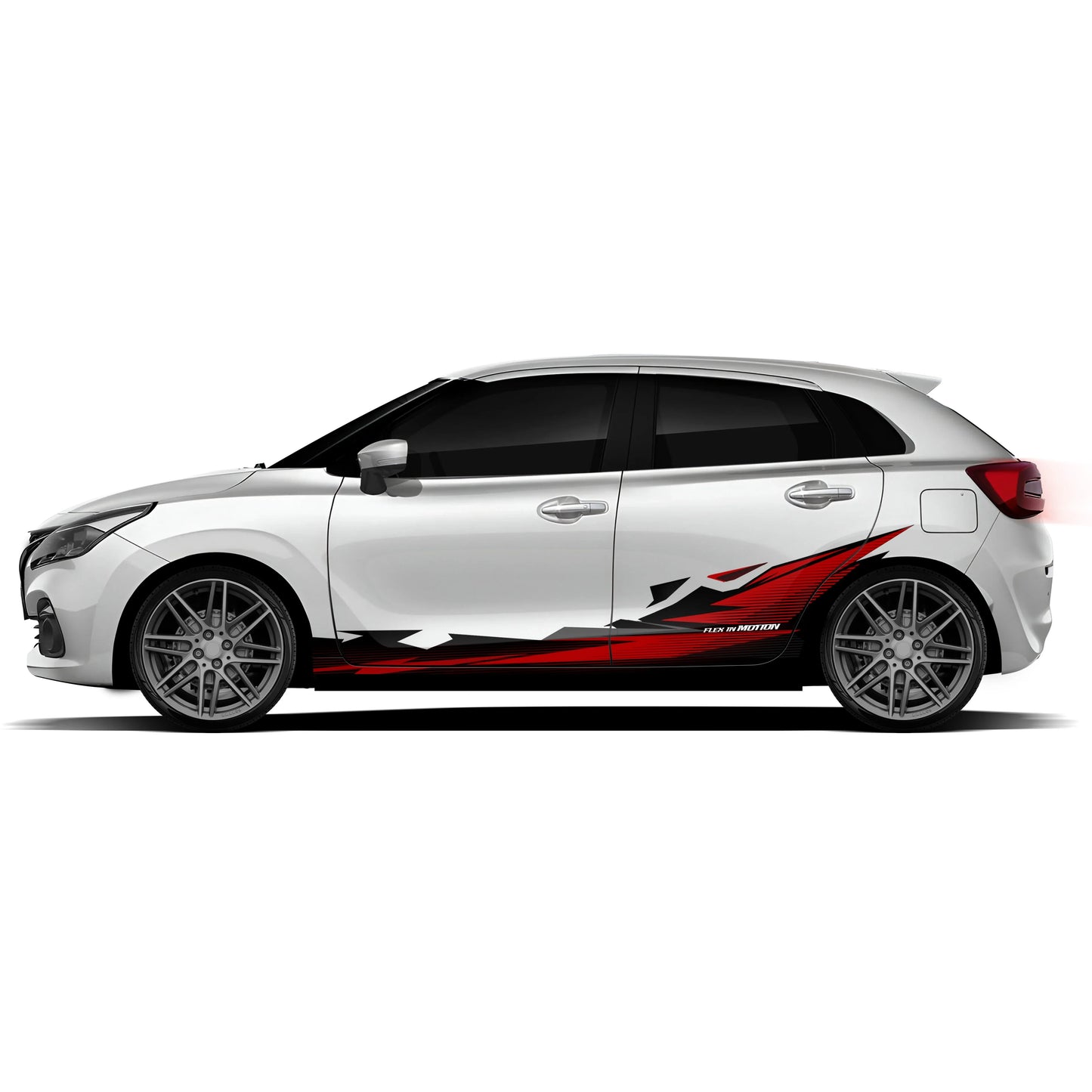 Flex in Motion Edition Graphics for Maruti Suzuki Baleno white