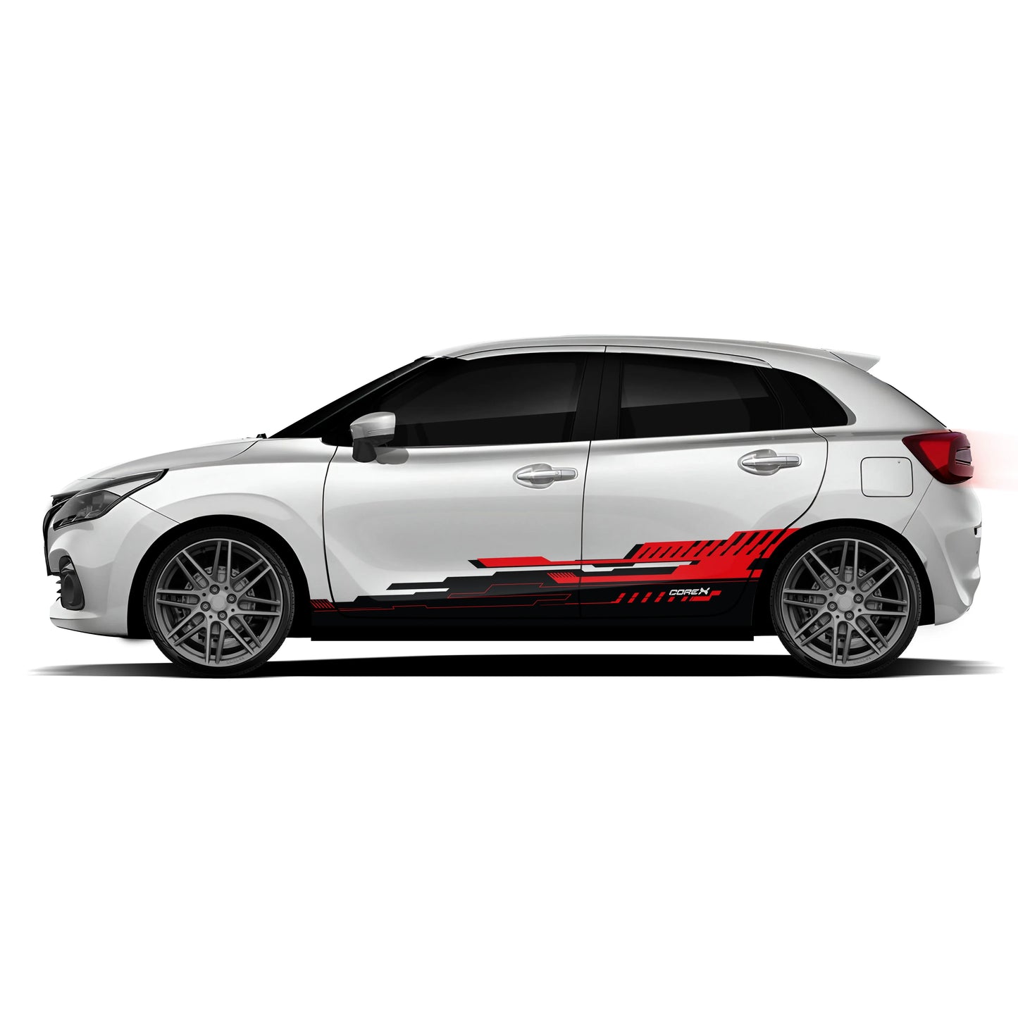 CoreX Edition Graphics for Maruti Suzuki Baleno white