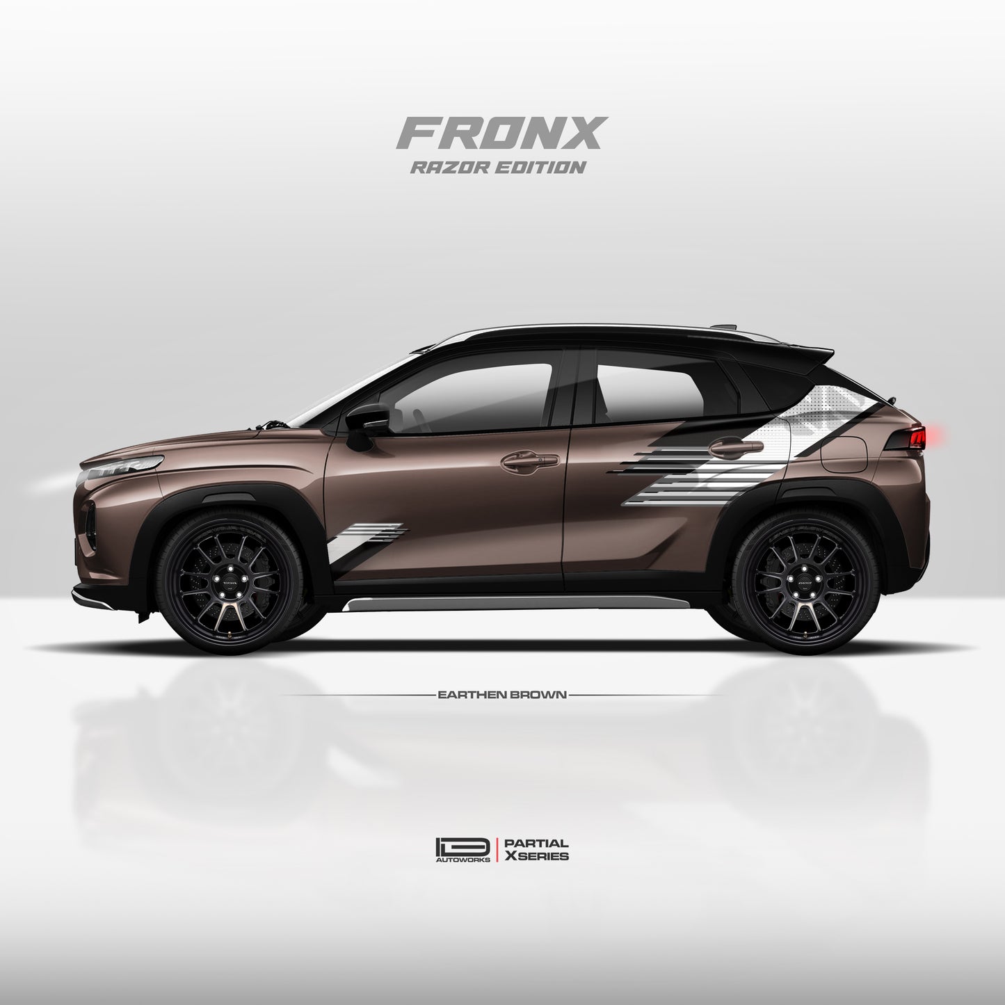 IDE PARTIAL X SERIES - Razor Edition for MARUTI SUZUKI Fronx (Earthen Brown)