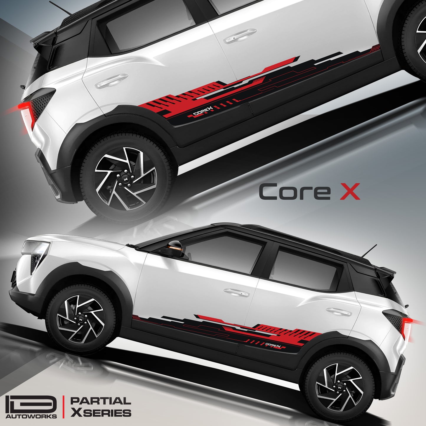 CoreX Edition Car Graphics for Mahindra 3XO White