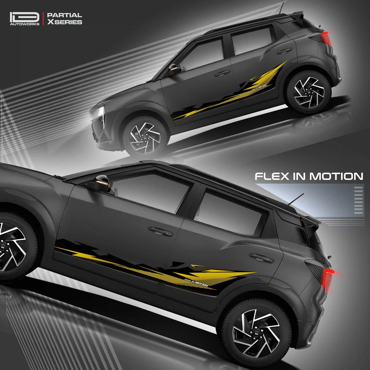 Flex in Motion Edition Graphics for Mahindra 3XO black