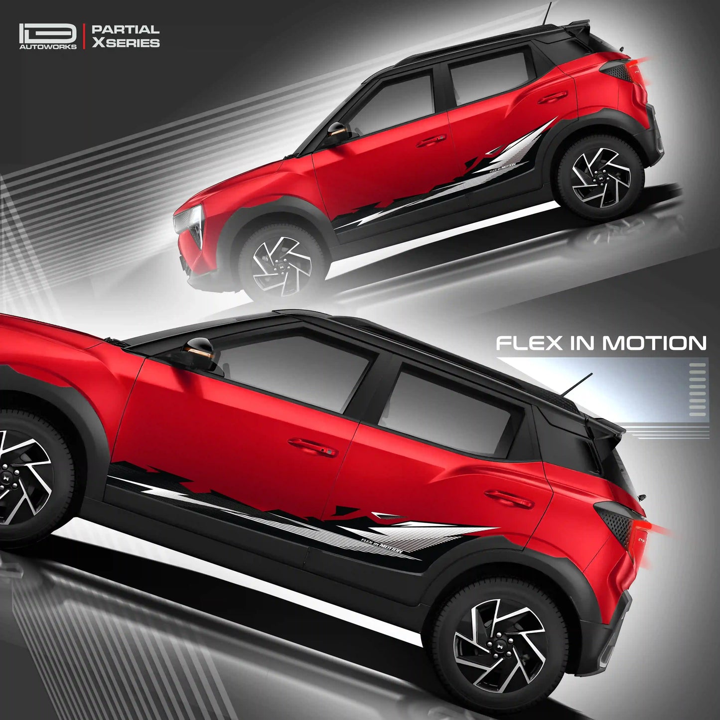 Flex in Motion Edition Graphics for Mahindra 3XO black