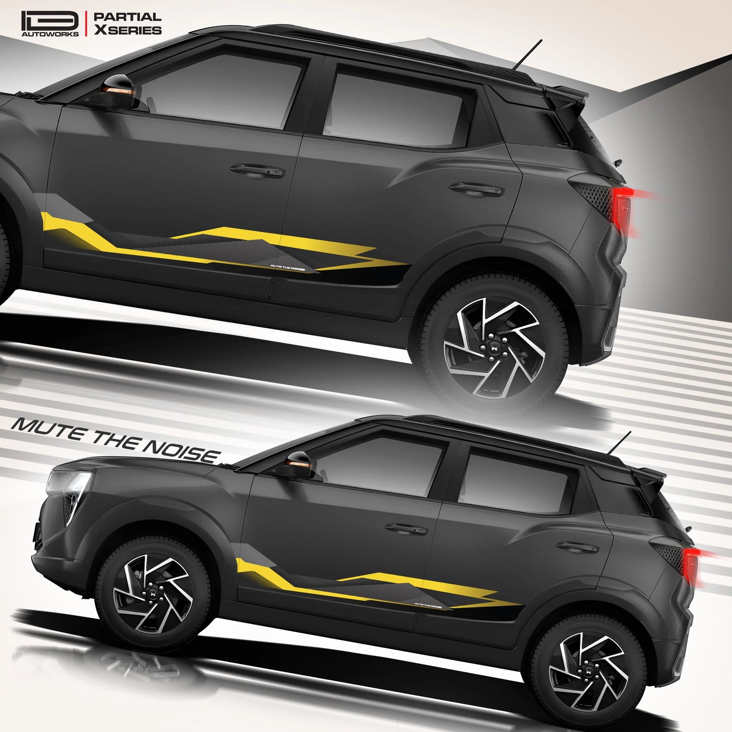 Mute The Noise Edition Graphics for Mahindra 3XO black
