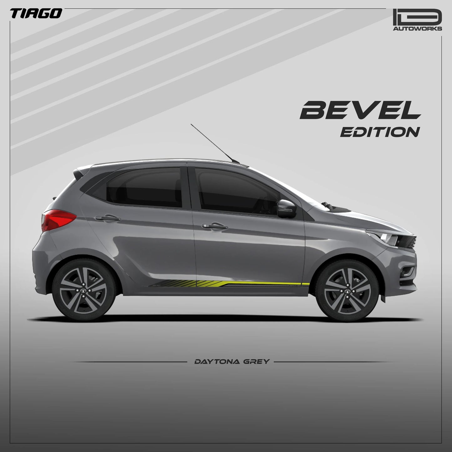 Bevel Edition Graphics for Tata Tiago grey