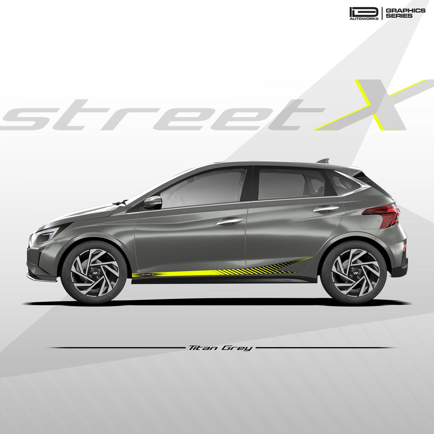 IDE GRAPHICS SERIES - Street X Series for Hyundai i20 (Titan Grey)