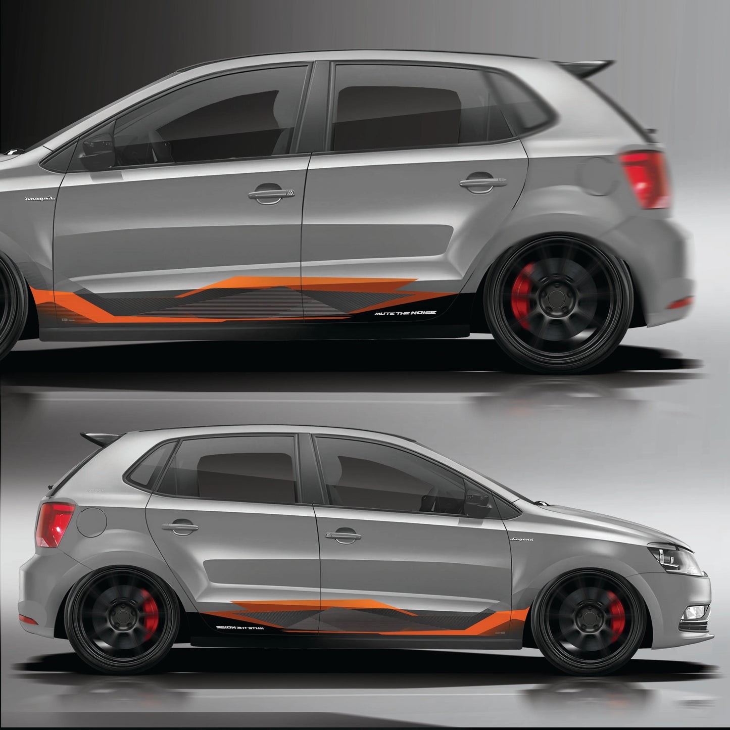Mute The Noise Edition Graphics for VW Polo grey