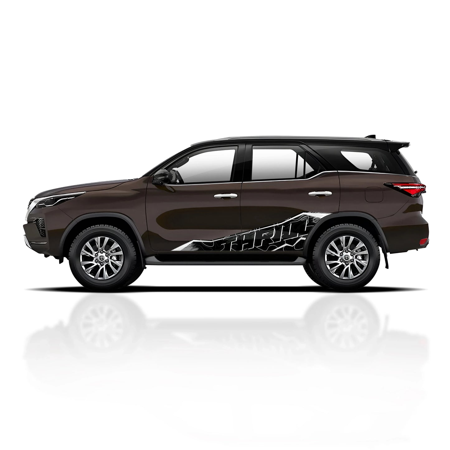 Thrill Edition Graphics for Toyota Fortuner brown
