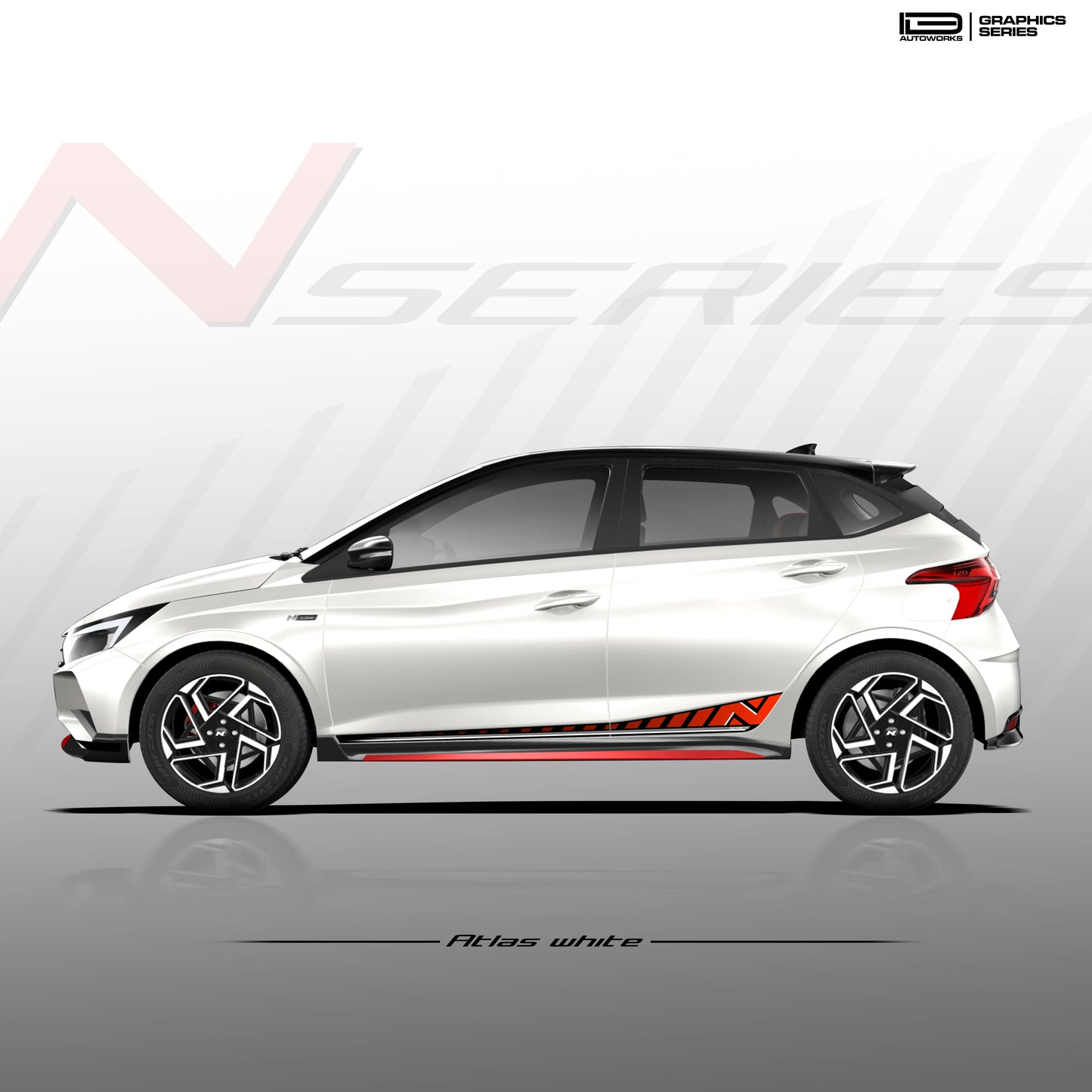IDE GRAPHICS SERIES - N Series for Hyundai i20 (Atlas White)
