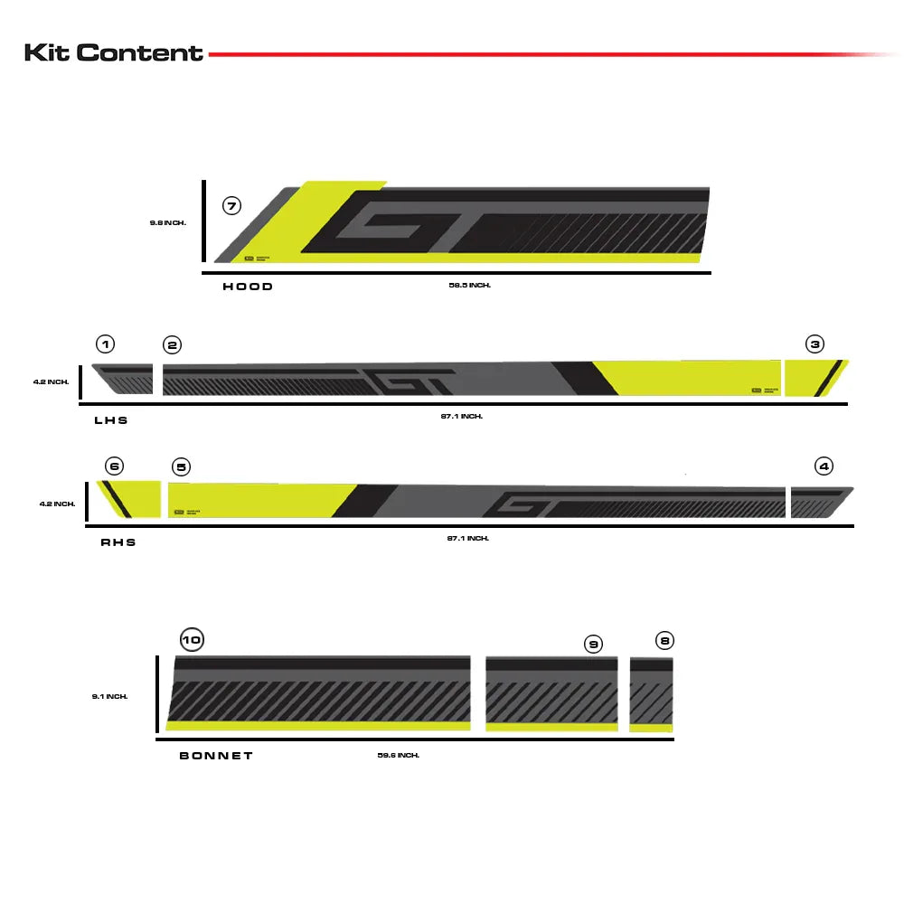 GT Edition Car Graphics Kit for VW Polo brown