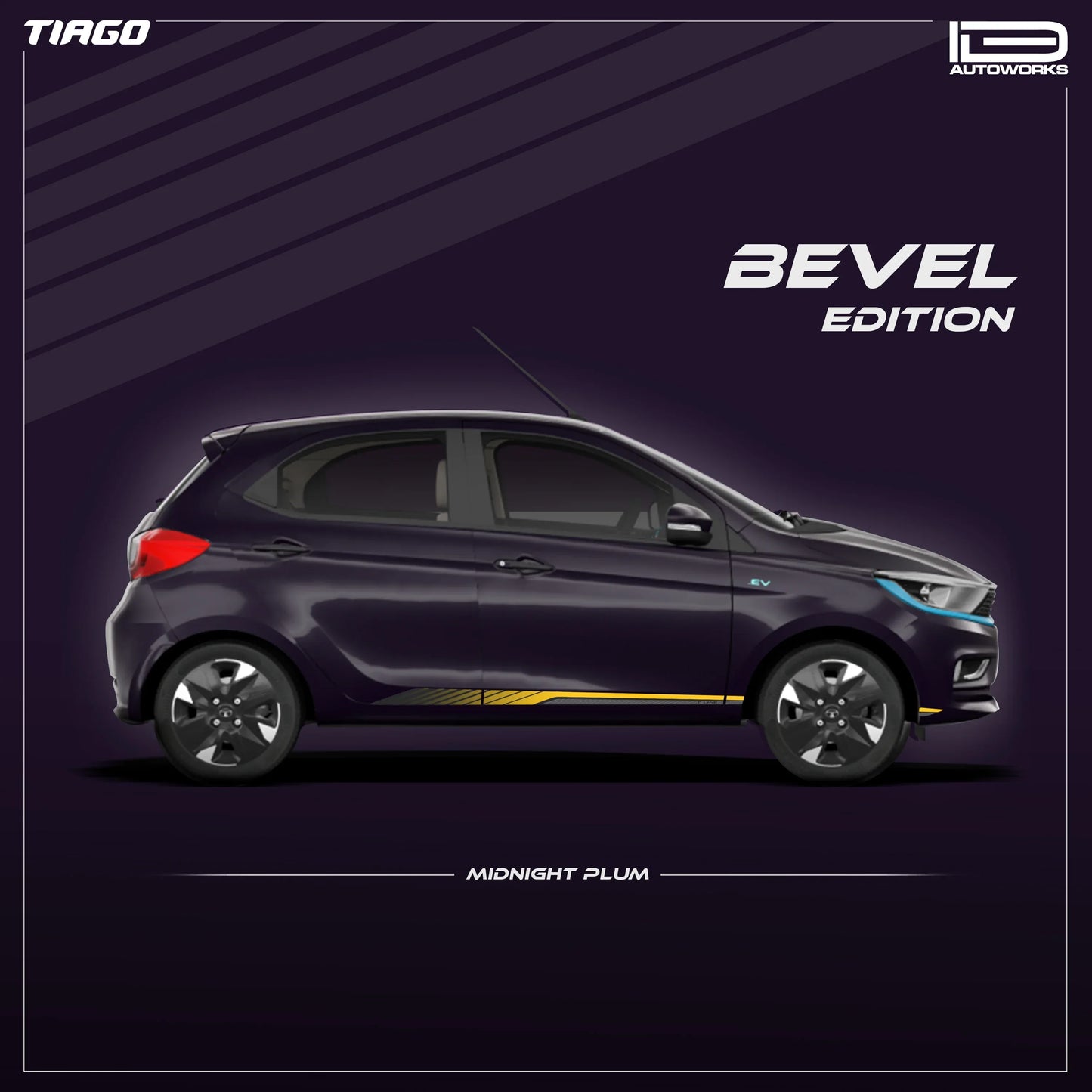 Bevel Edition Graphics for Tata Tiago purple