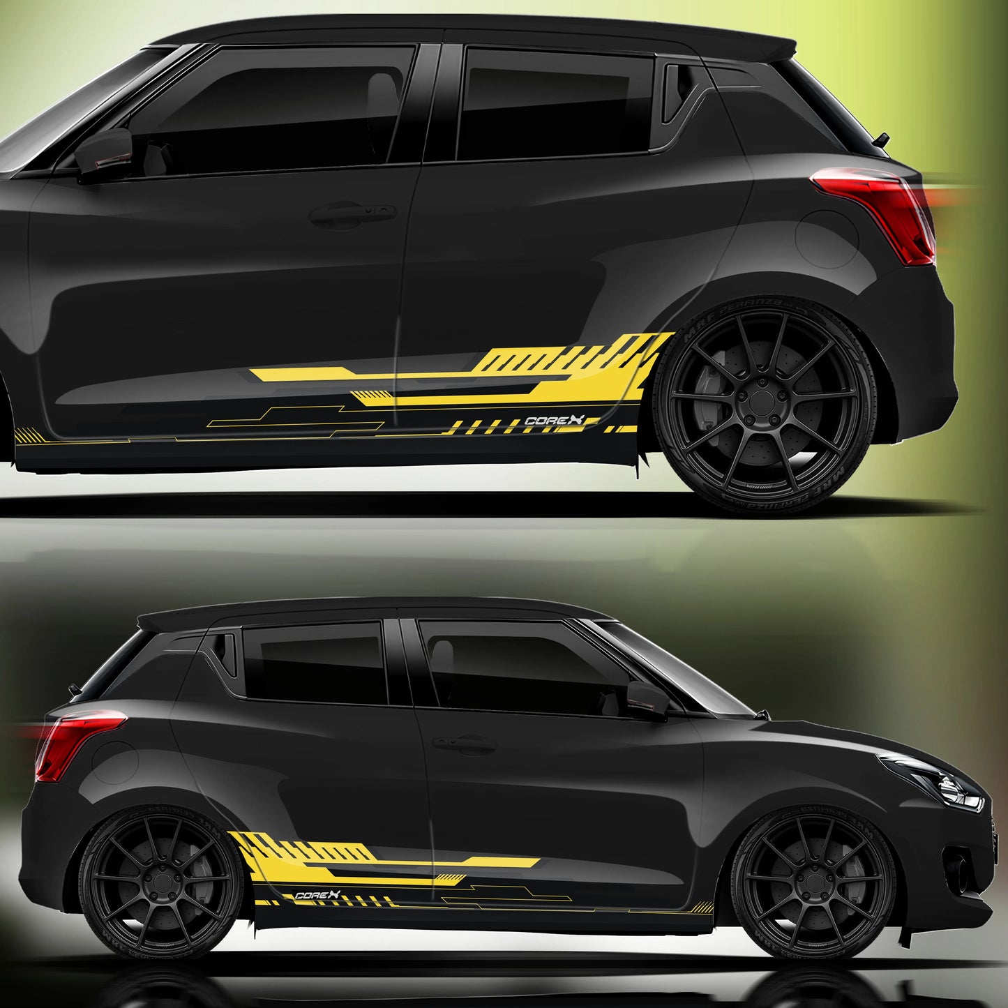 CoreX Edition Graphics for Maruti Suzuki Swift black