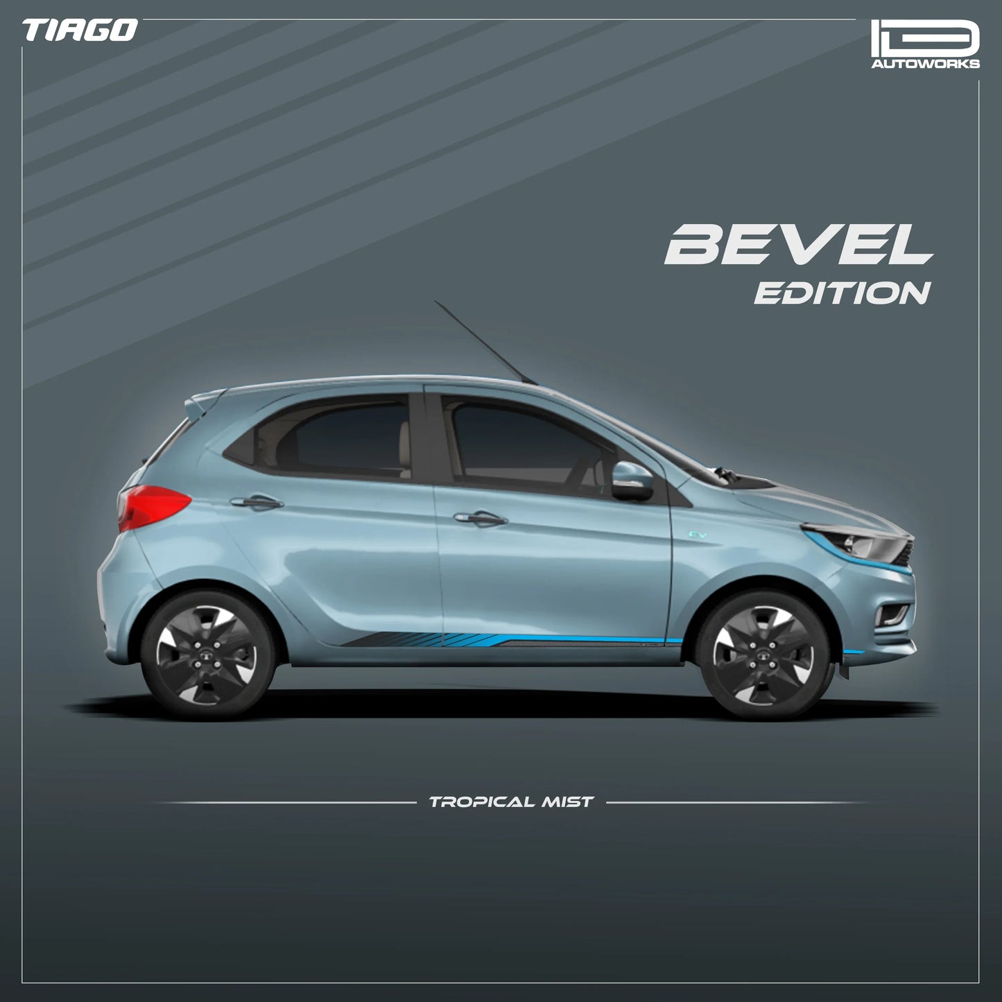 Bevel Edition Graphics for Tata Tiago blue
