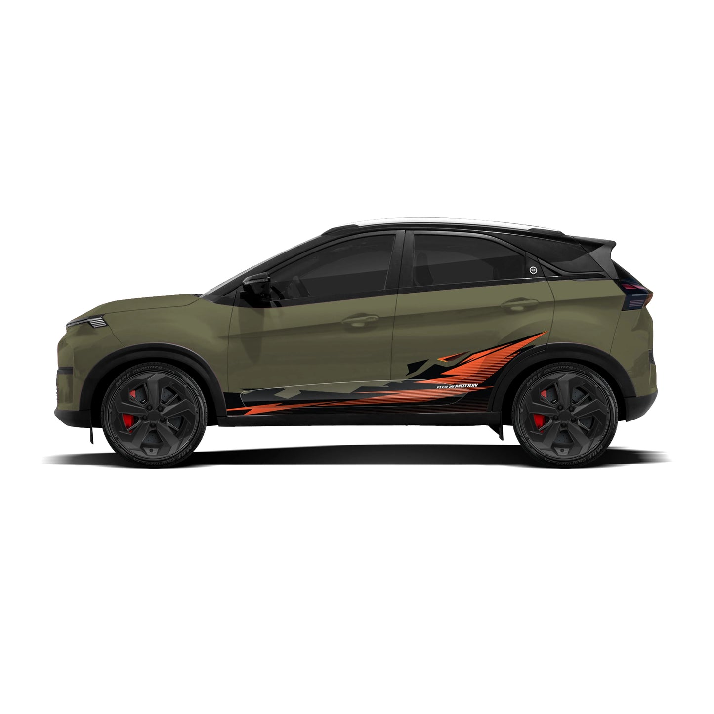 Flex in Motion Edition Graphics for Tata Nexon green