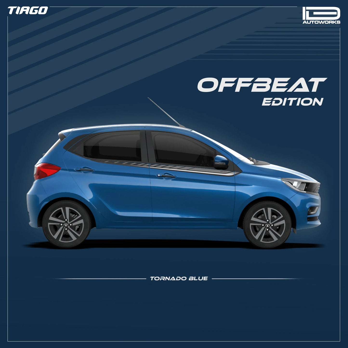 Offbeat Edition Graphics for Tata Tiago blue