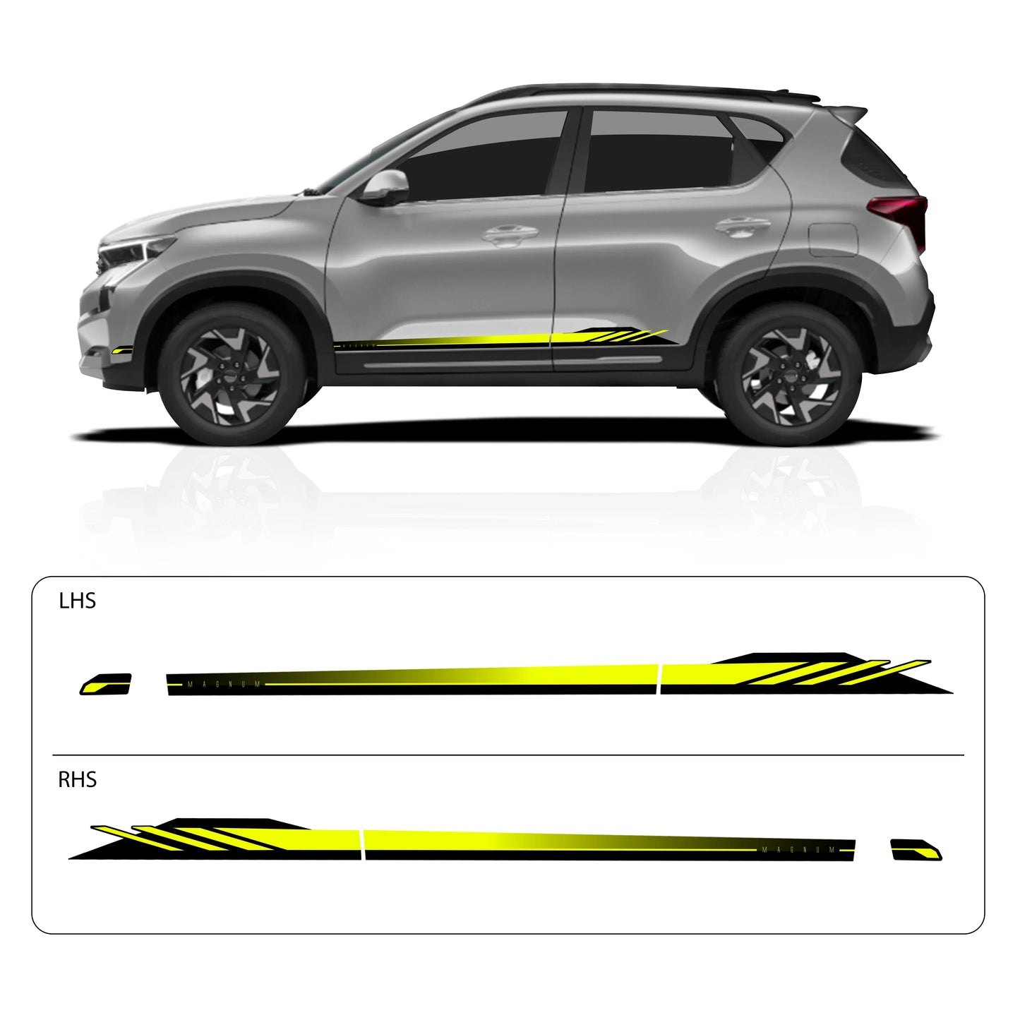 Magnum Edition Graphics for Kia Sonet grey