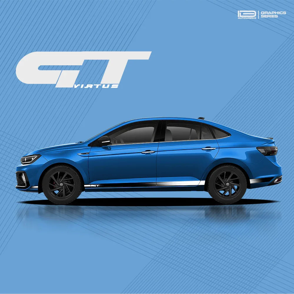 GT Edition 2.0 Graphics for VW Virtus blue