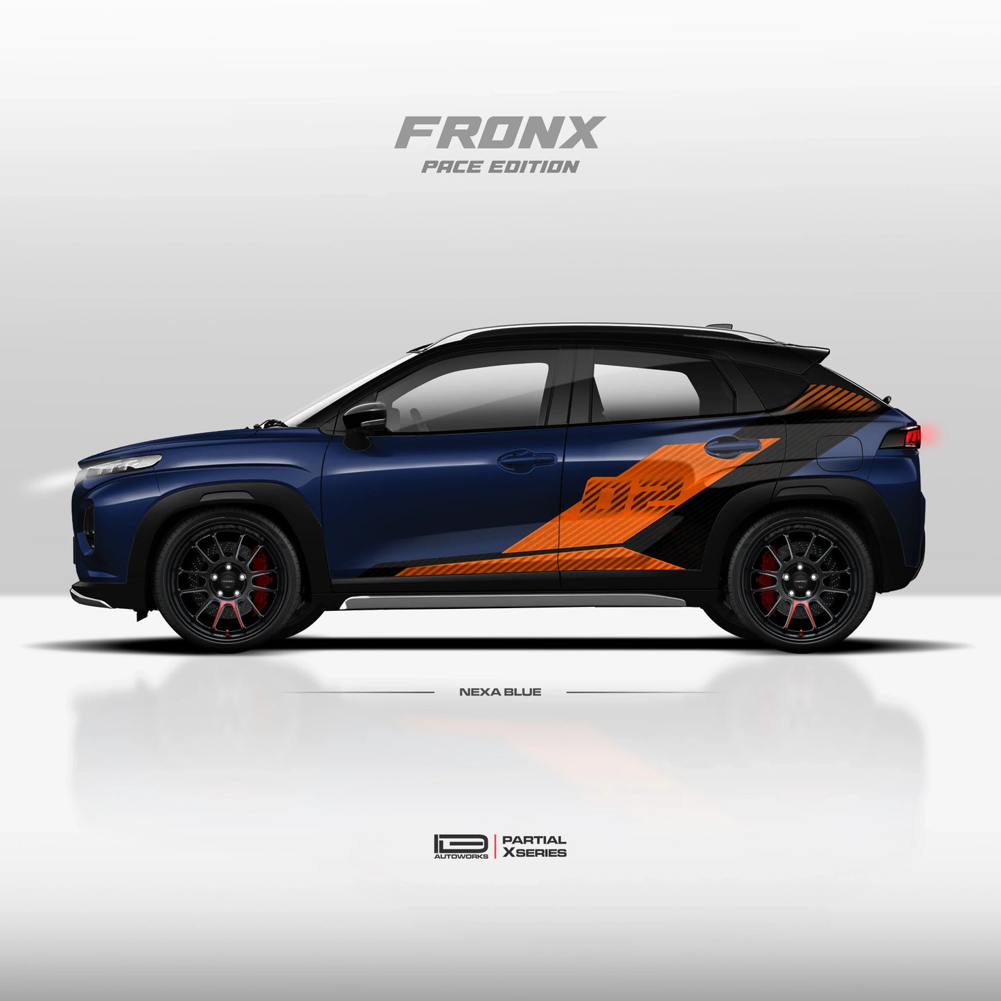 Pace Edition Graphics for Maruti Suzuki Fronx blue