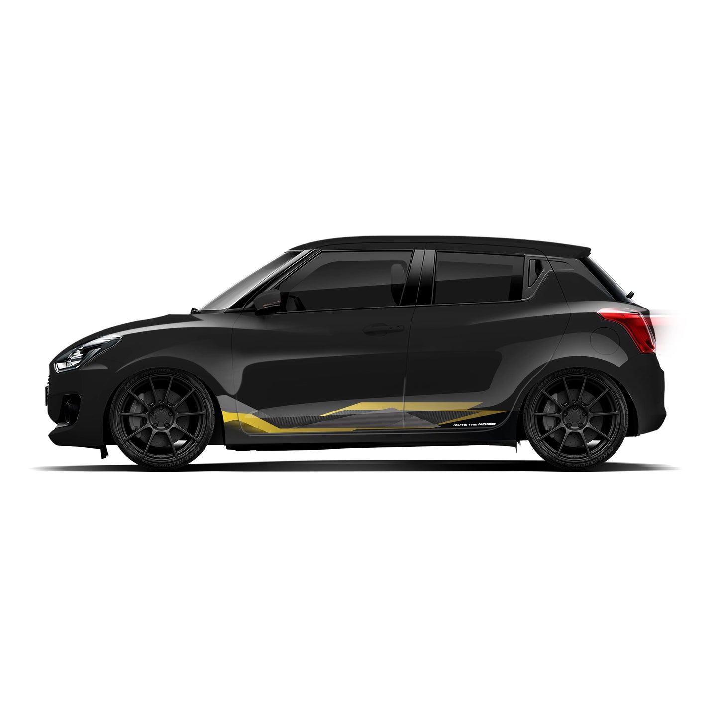 Mute The Noise Edition Graphics for Maruti Suzuki Swift black