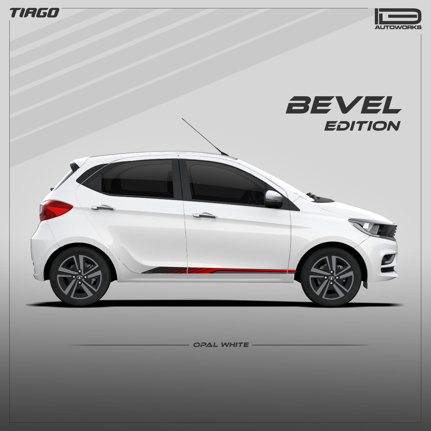 IDE GRAPHICS SERIES - Bevel Edition for Tata Tiago (Opal White)