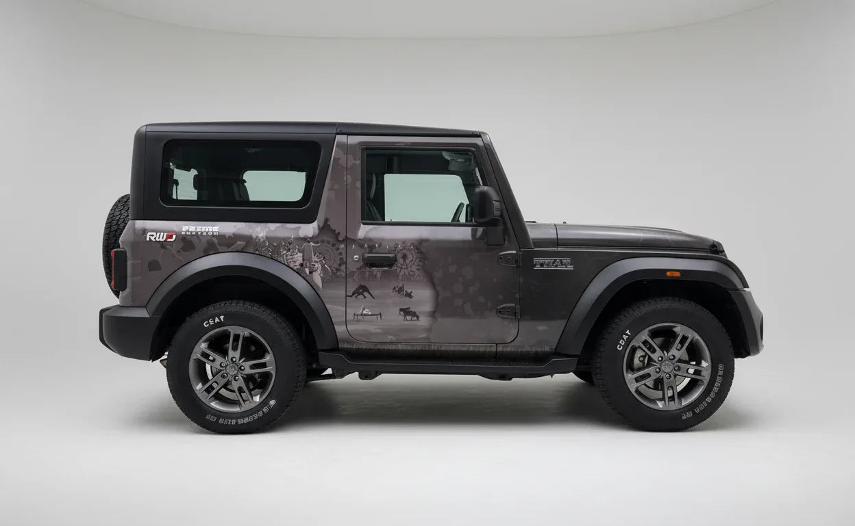 Pradhan Edition Graphics for Mahindra Thar black