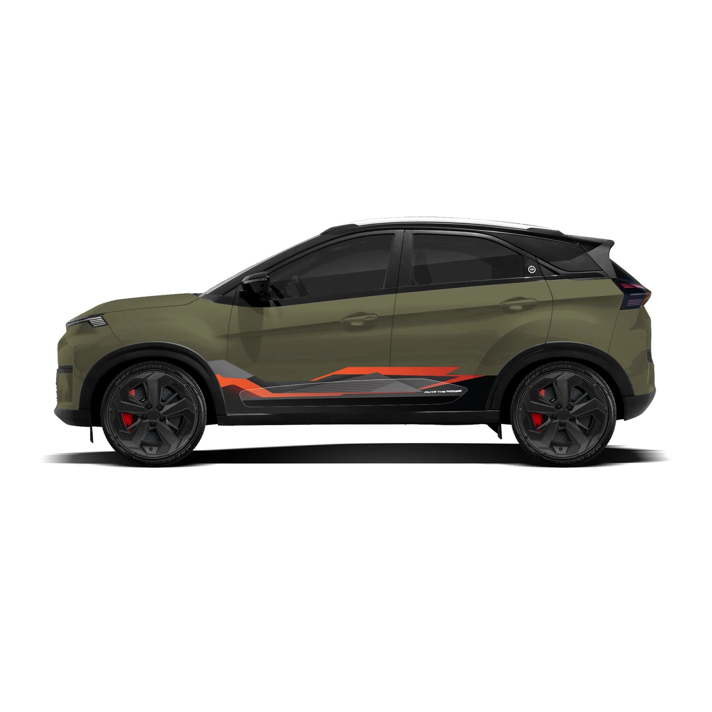 Mute The Noise Edition Graphics for Tata Nexon beige