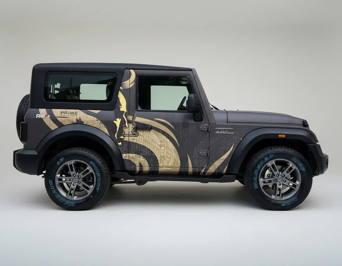 Godfather Edition Graphics for Mahindra Thar black