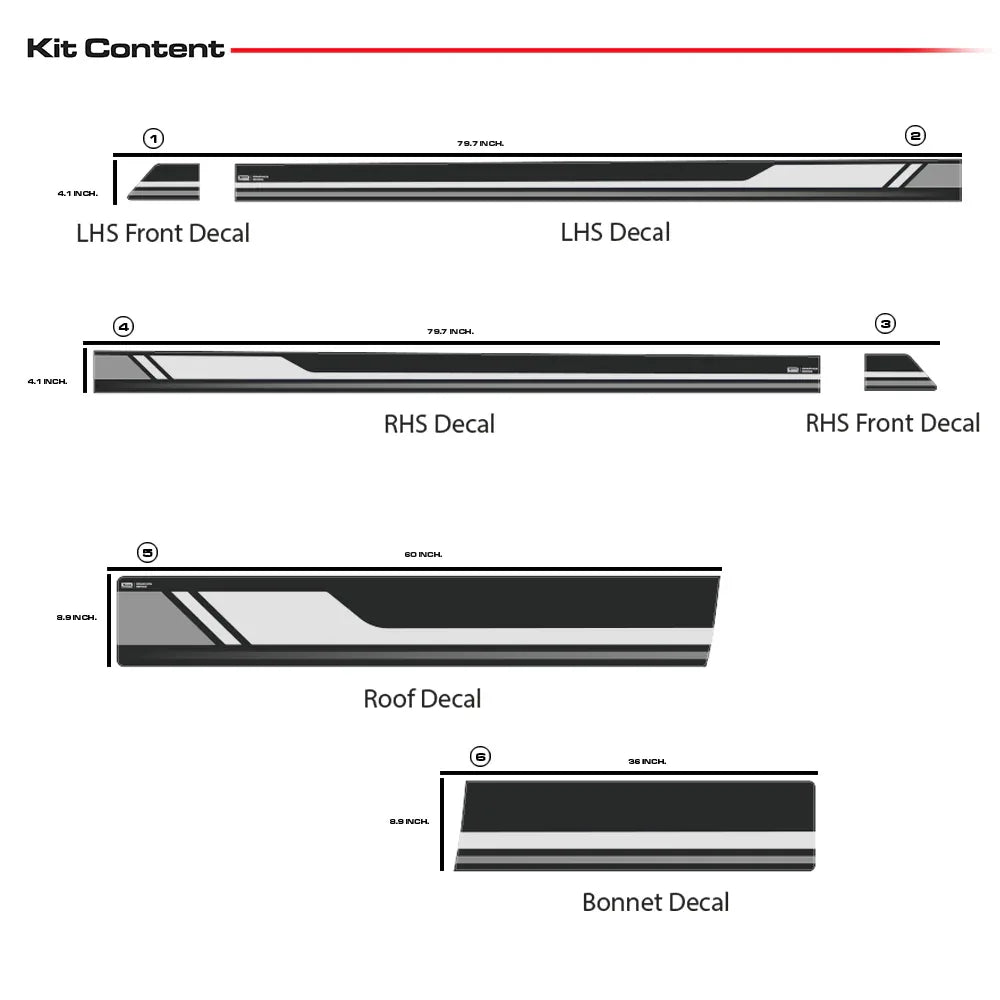 Track Edition Car Graphics Kit for VW Polo red