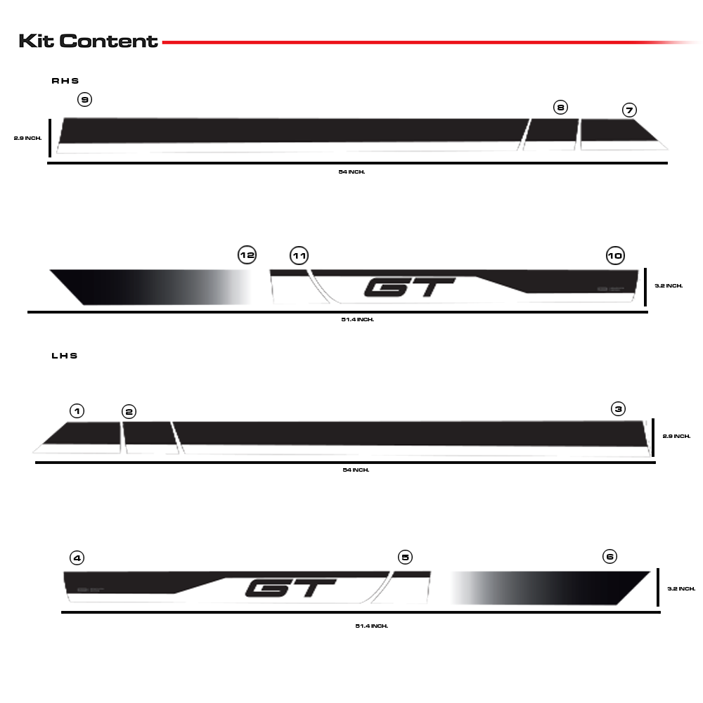 IDE Graphics Series - GT Edition for Volkswagen Virtus (Deep Black Pearl)