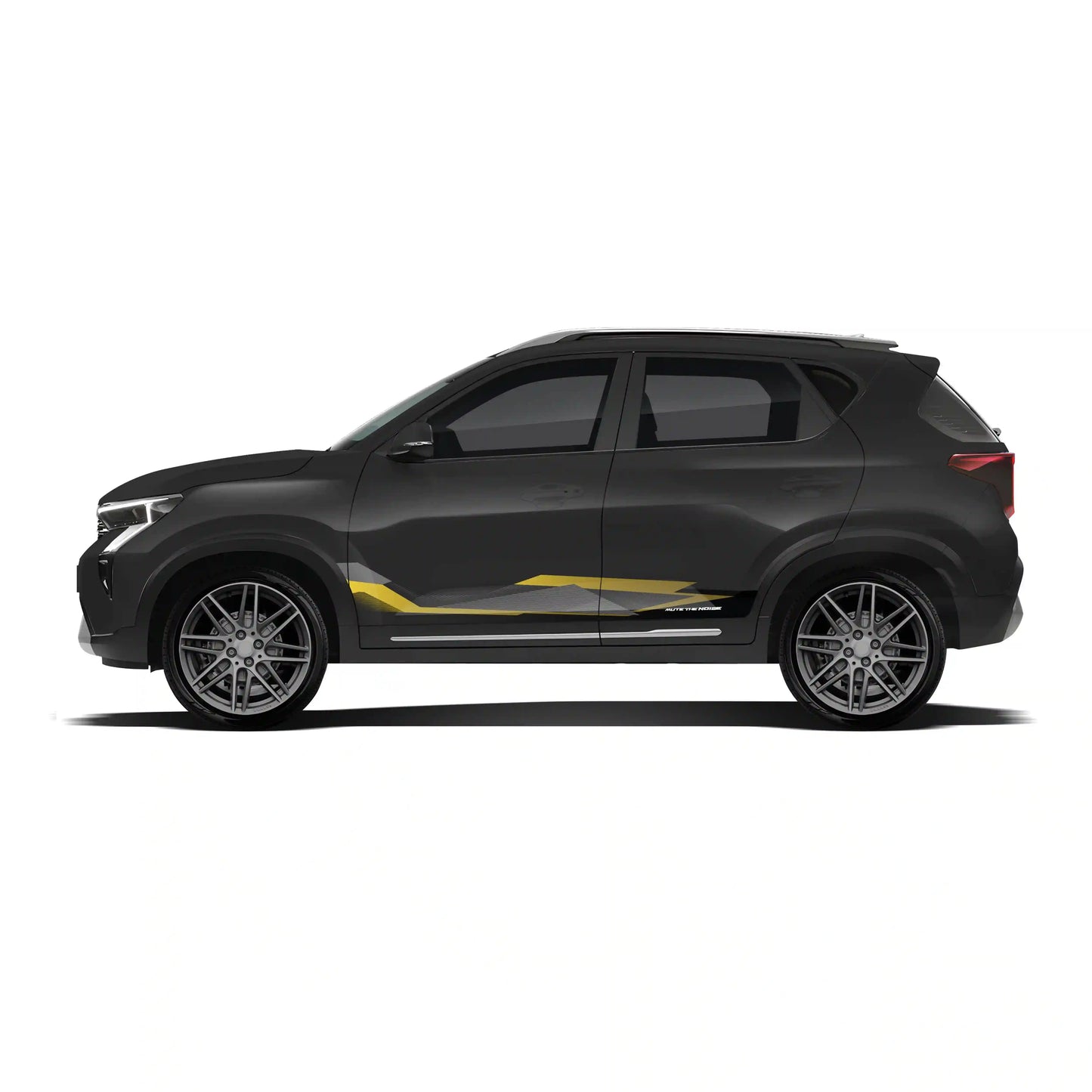 Mute The Noise Edition Graphics for Kia Sonet black