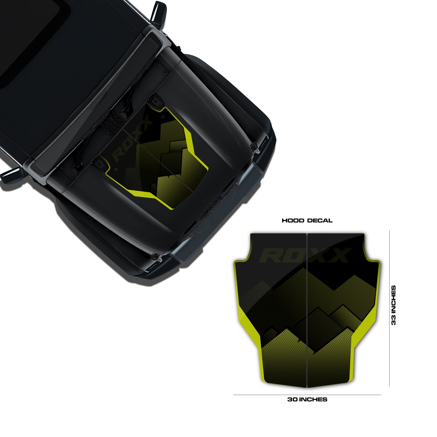 IDE Graphics Series - Grid Runner Edition for Mahindra Thar Roxx / Bonnet (Stealth Black)