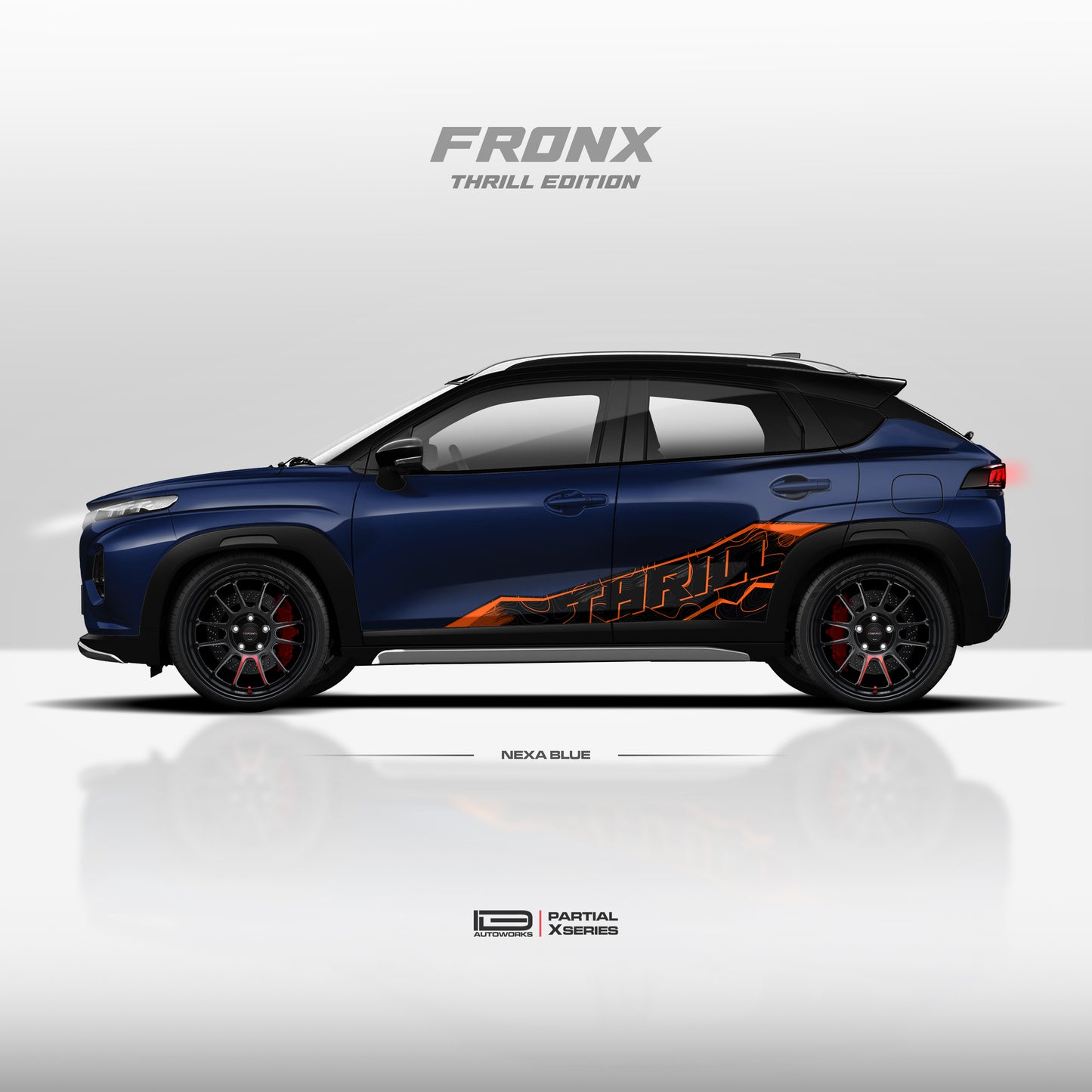 IDE PARTIAL X SERIES - Thrill Edition for MARUTI SUZUKI Fronx (Nexa Blue)
