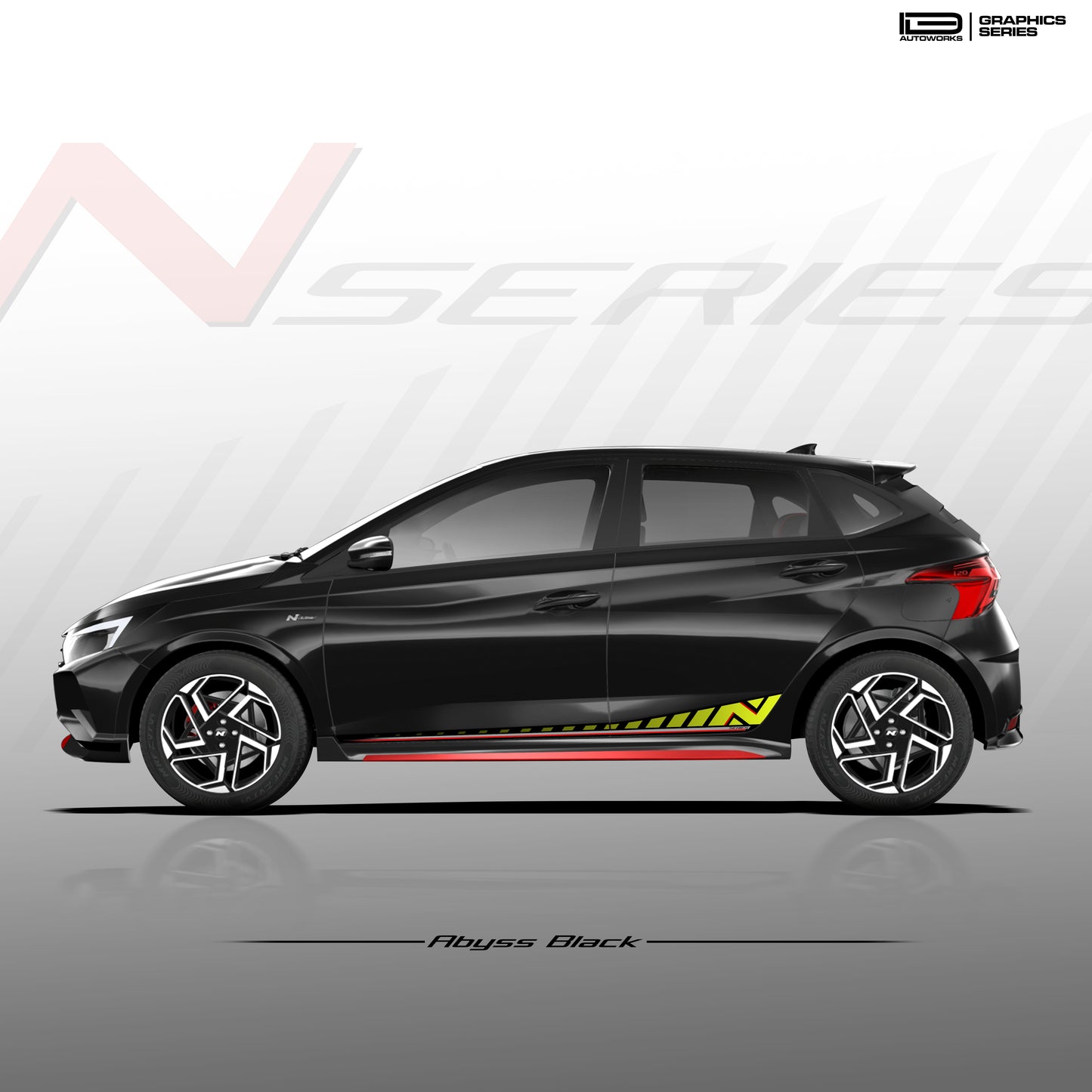 IDE GRAPHICS SERIES - N Series for Hyundai i20 (Abyss Black)