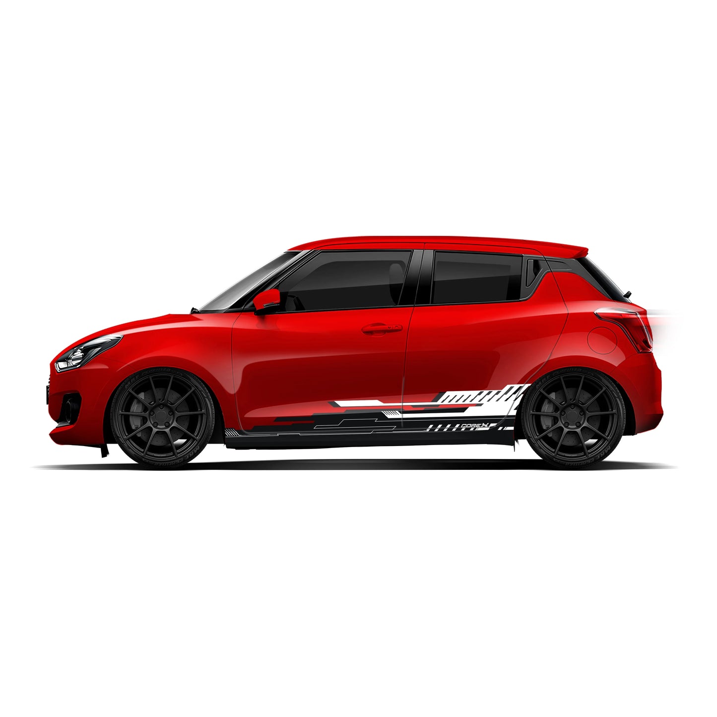 CoreX Edition Graphics for Maruti Suzuki Swift red