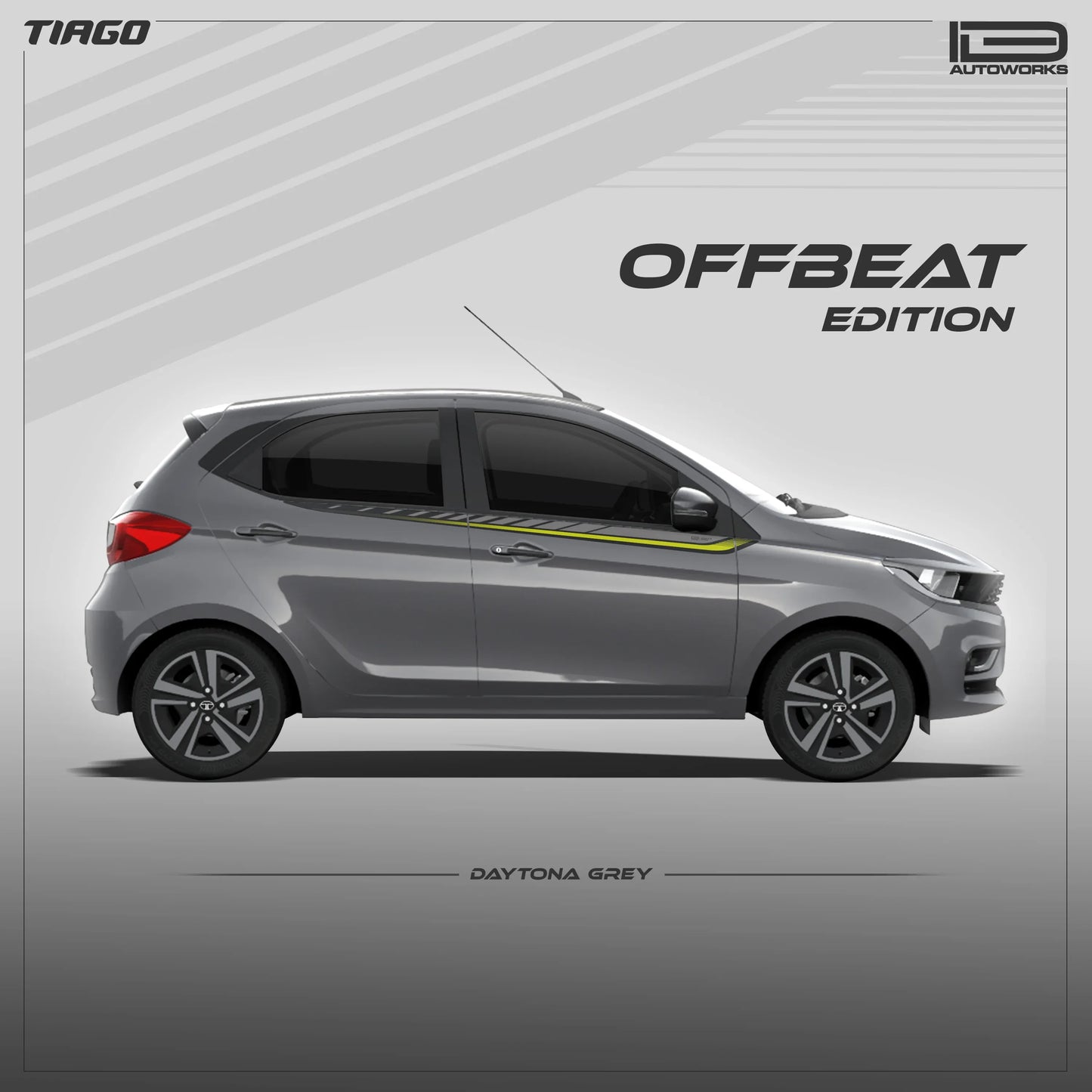 Offbeat Edition Graphics for Tata Tiago grey