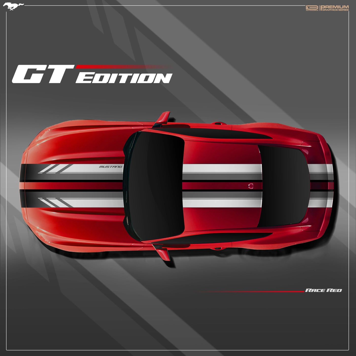 GT Edition IDE Graphics for Ford Mustang red