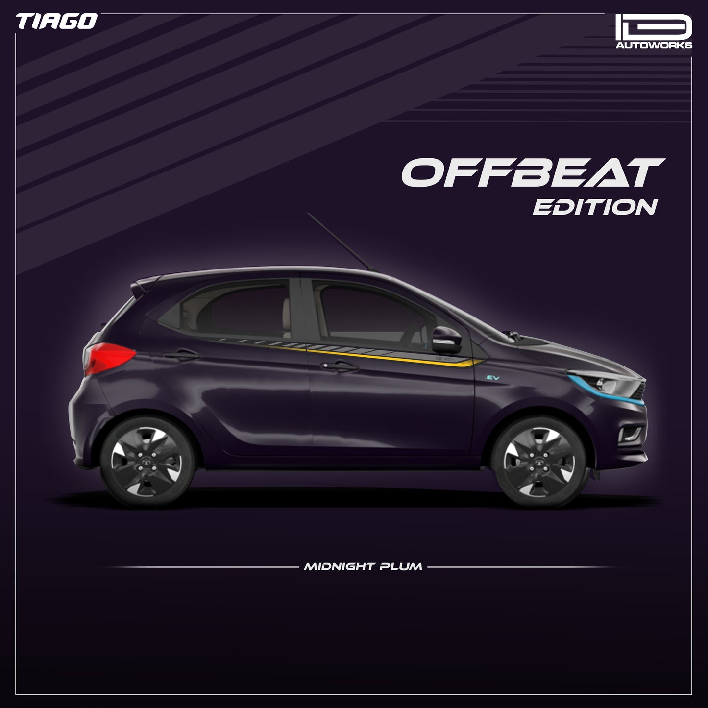 IDE GRAPHICS SERIES - Offbeat Edition for Tata Tiago (Midnight Plum)