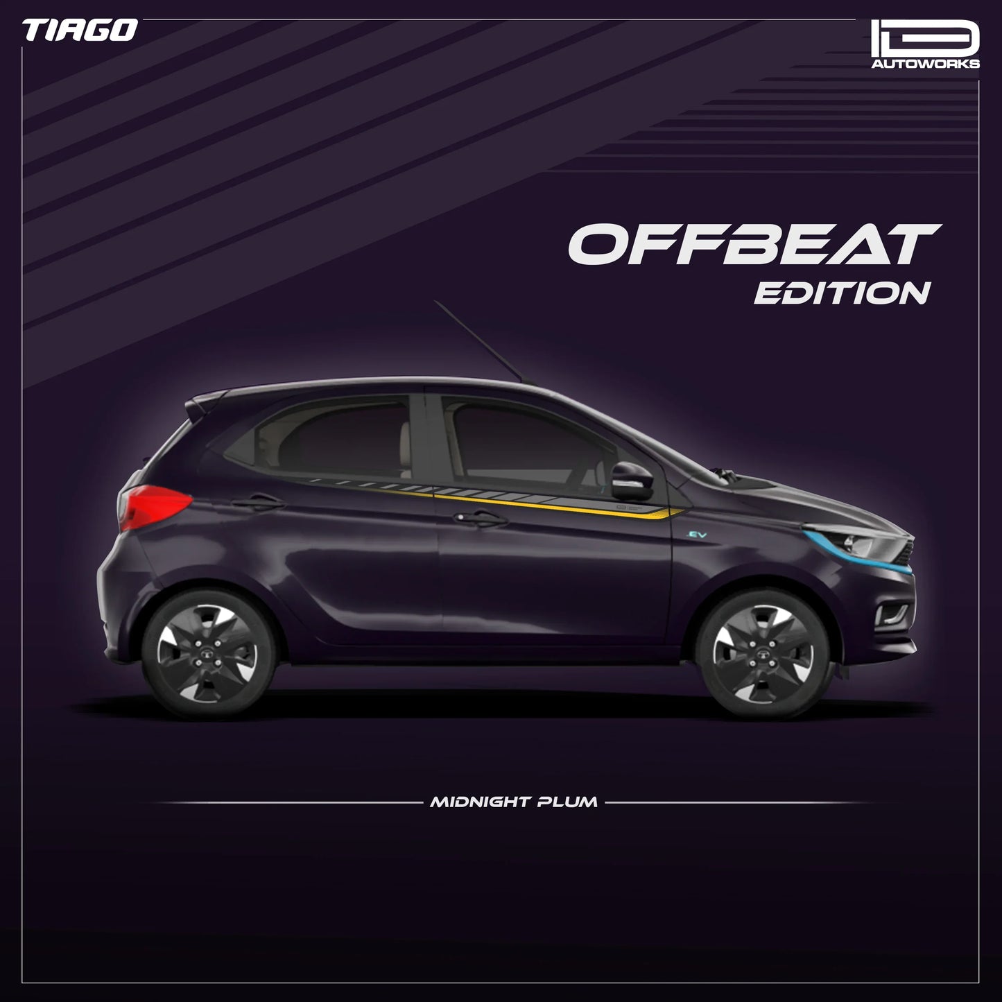 Offbeat Edition Graphics for Tata Tiago purple