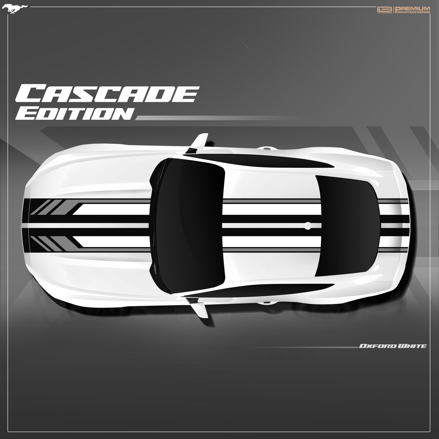 IDE PREMIUM GRAPHICS SERIES - Cascade Edition Top for Ford Mustang (Oxford White)