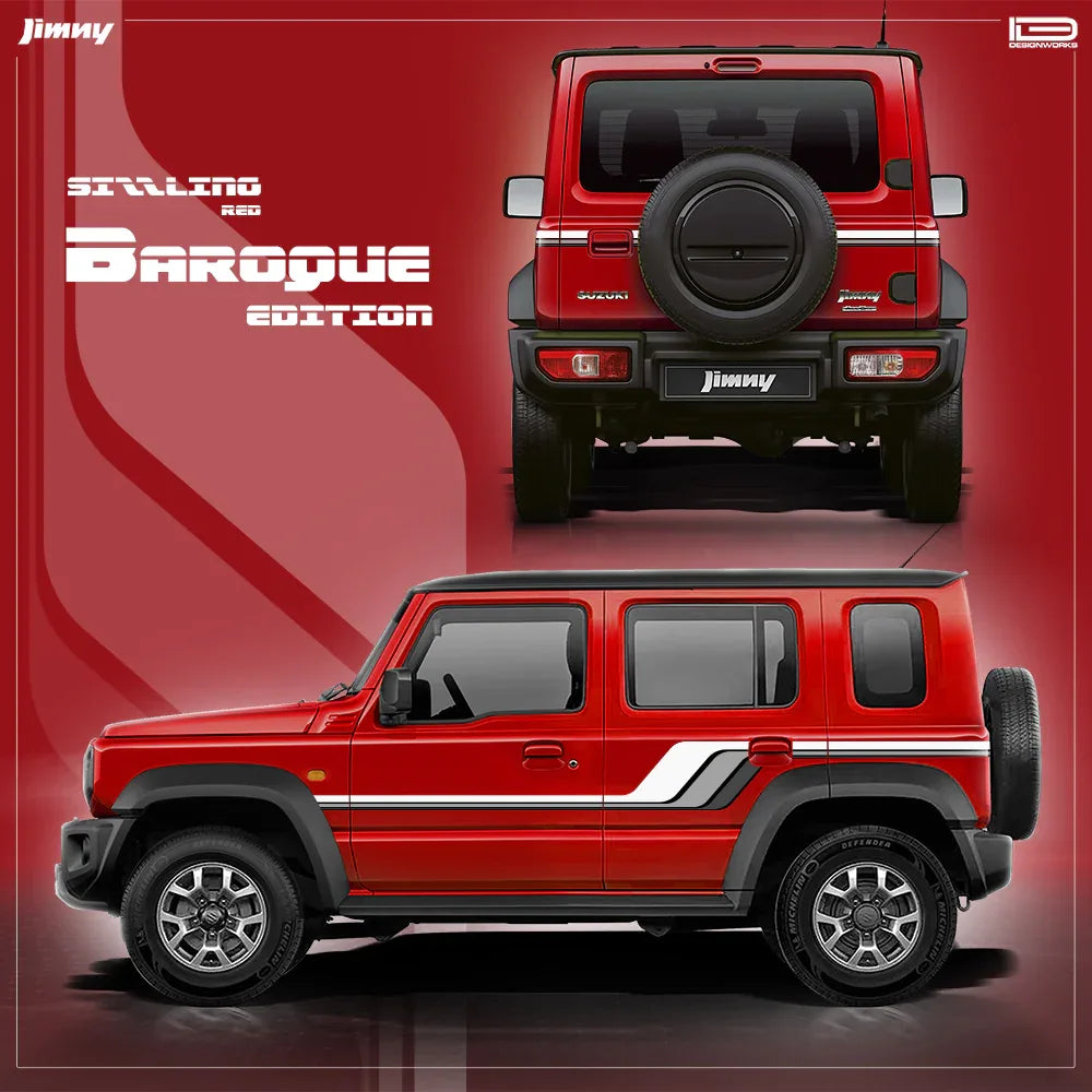 Baroque Edition Graphics for Maruti Suzuki Jimny red