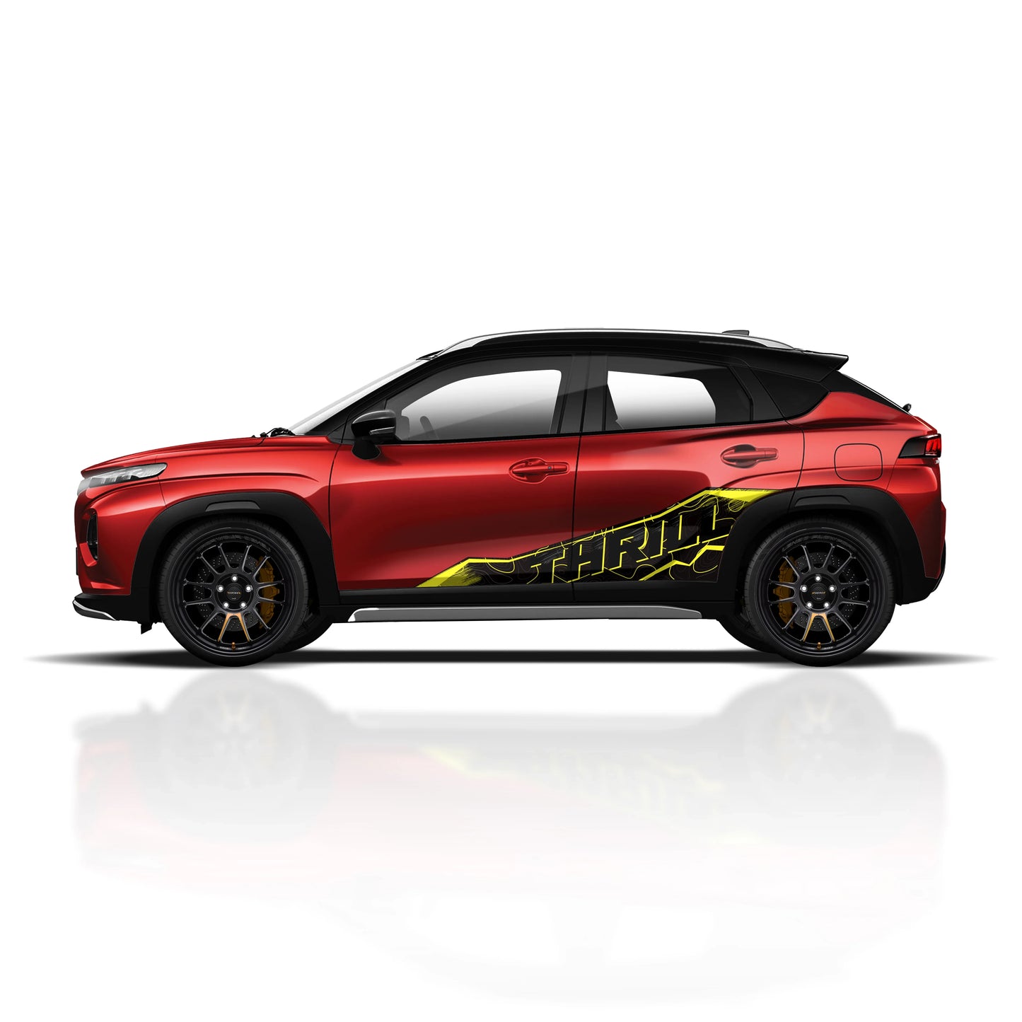 Thrill Edition Graphics for Maruti Suzuki Fronx red