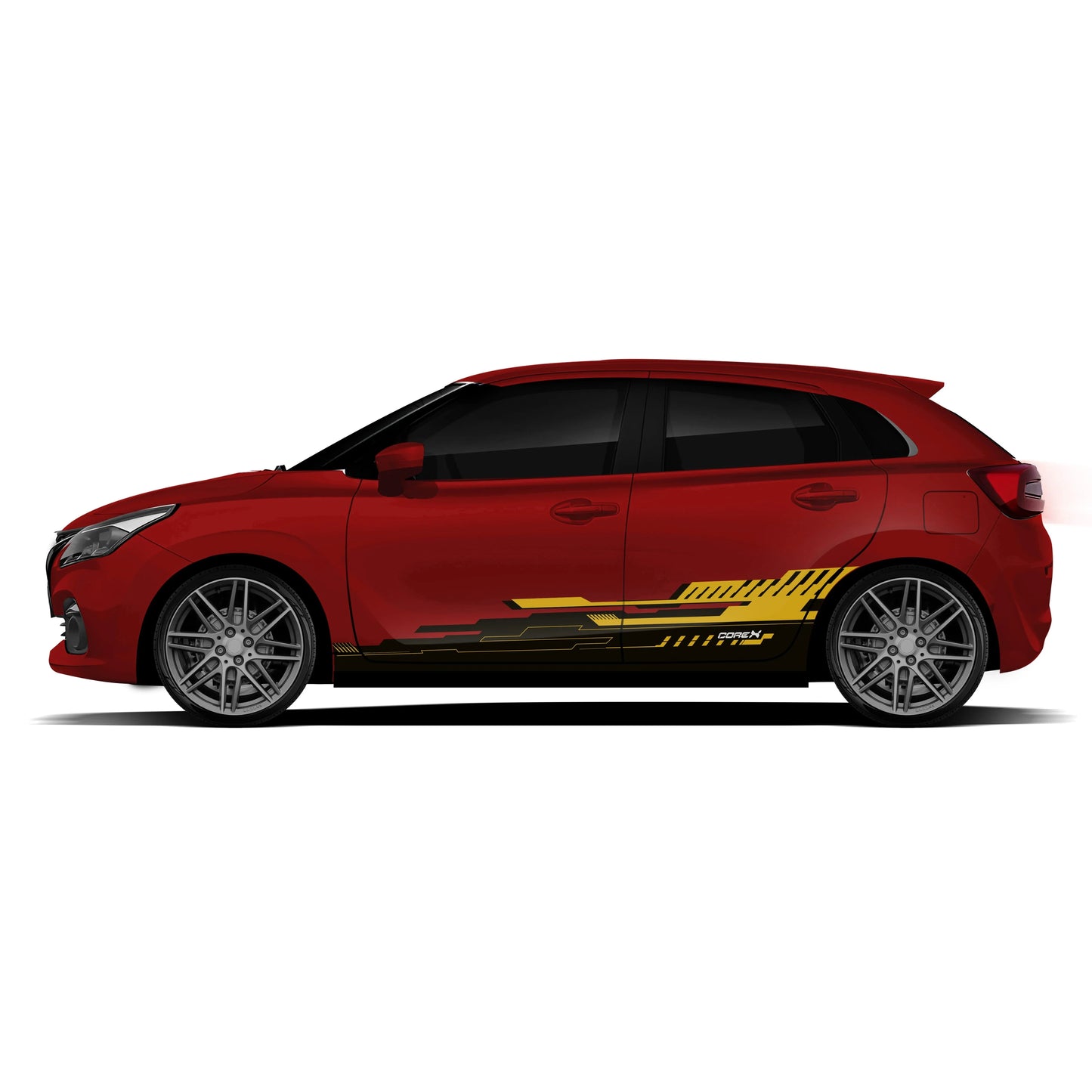 CoreX Edition Graphics for Maruti Suzuki Baleno red