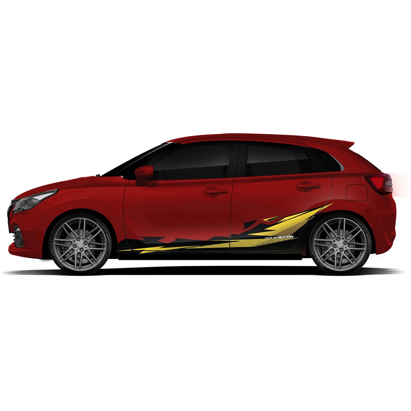 Flex in Motion Edition Graphics for Maruti Suzuki Baleno red