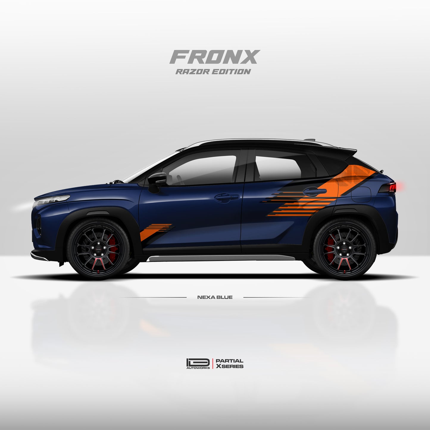 IDE PARTIAL X SERIES - Razor Edition for MARUTI SUZUKI Fronx (Nexa Blue)