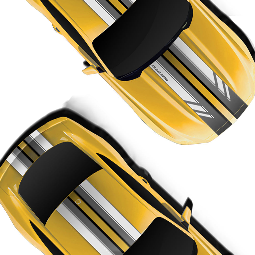 IDE PREMIUM GRAPHICS SERIES - GT Edition Top for Ford Mustang (Triple Yellow)