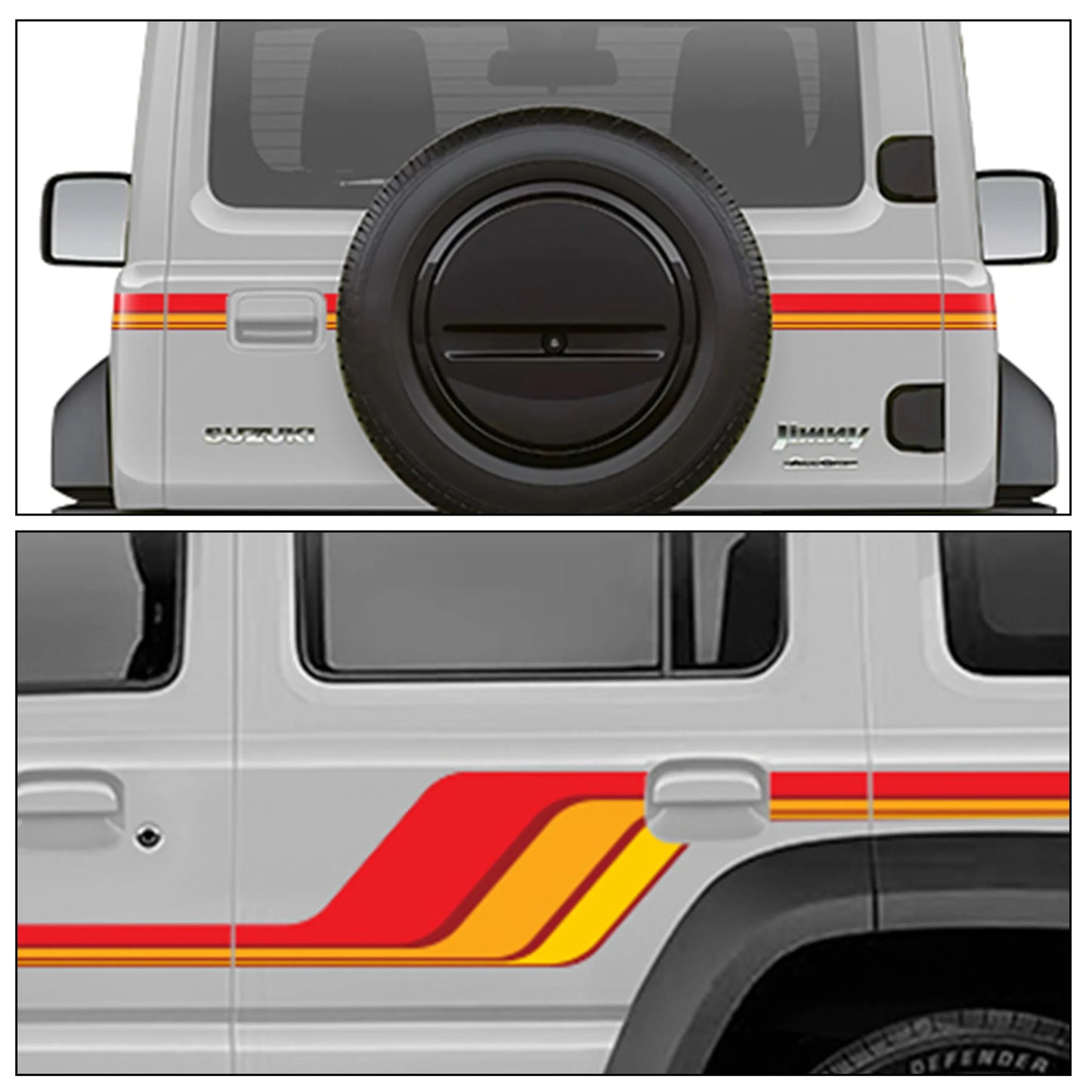 Baroque Edition Graphics for Maruti Suzuki Jimny white