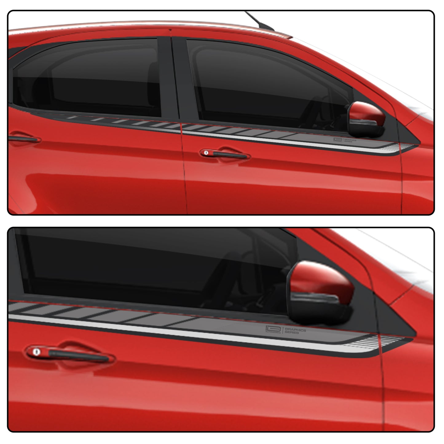 IDE GRAPHICS SERIES - Offbeat Edition for Tata Tiago (Flame Red)