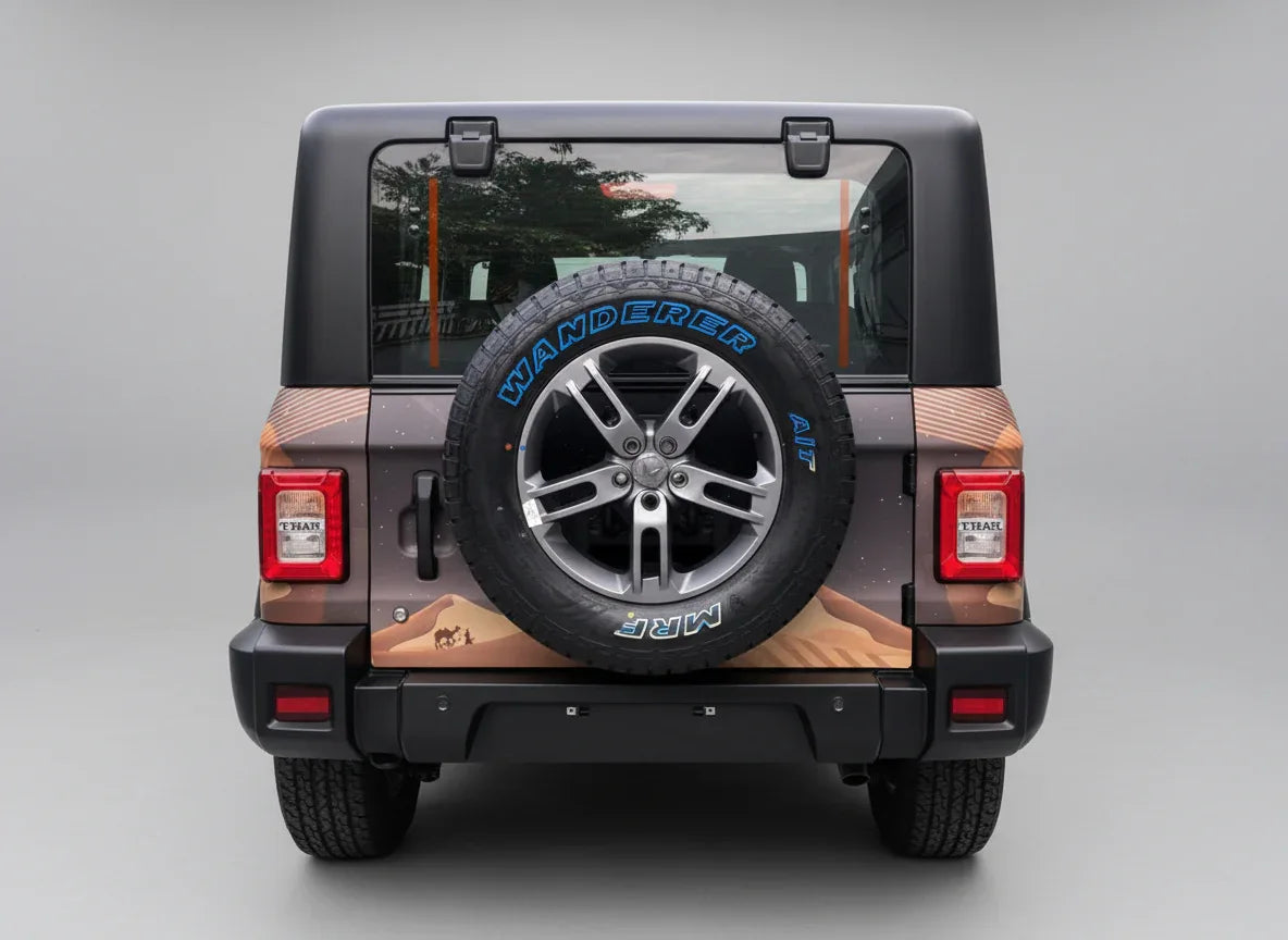 Desert Edition Graphics for Mahindra Thar black