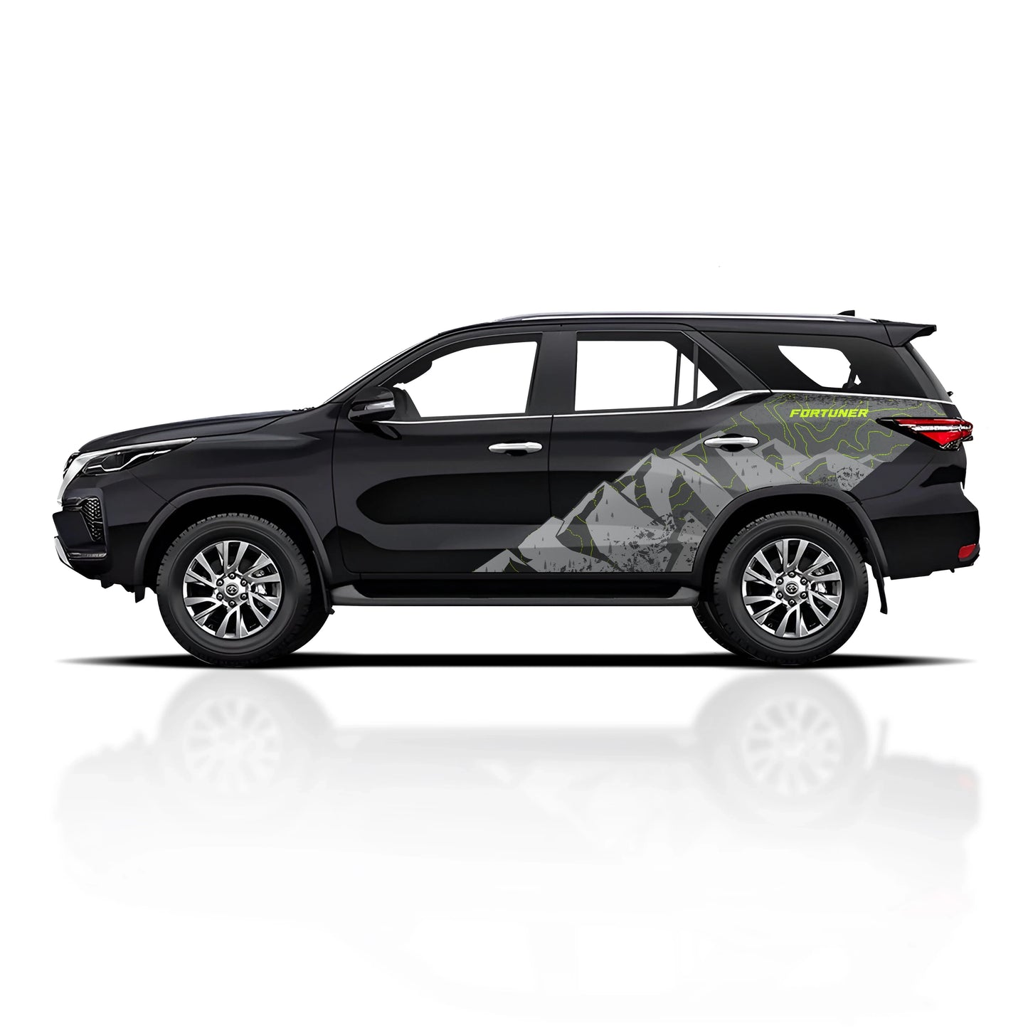 Alpha Overland Edition Graphics for Toyota Fortuner black