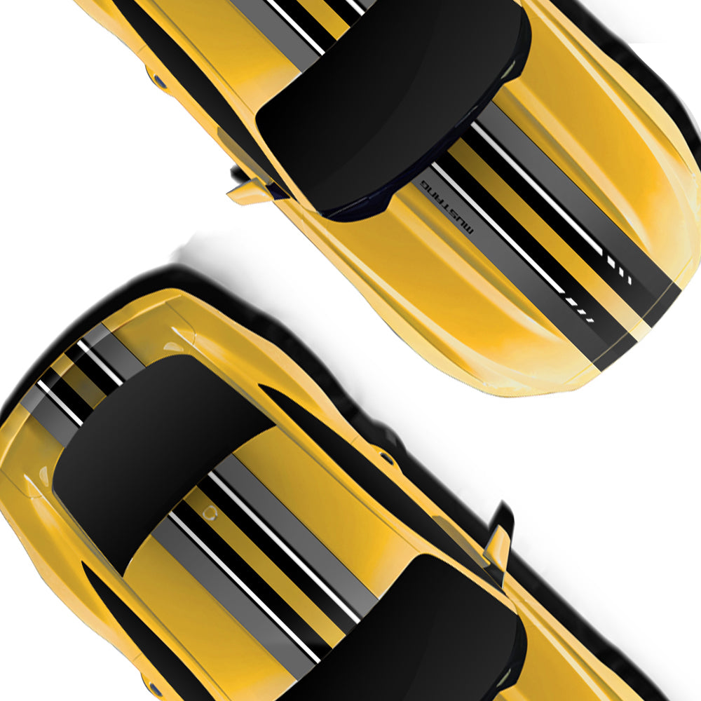 IDE PREMIUM GRAPHICS SERIES - ThunderHorse Edition Top for Ford Mustang (Triple Yellow)